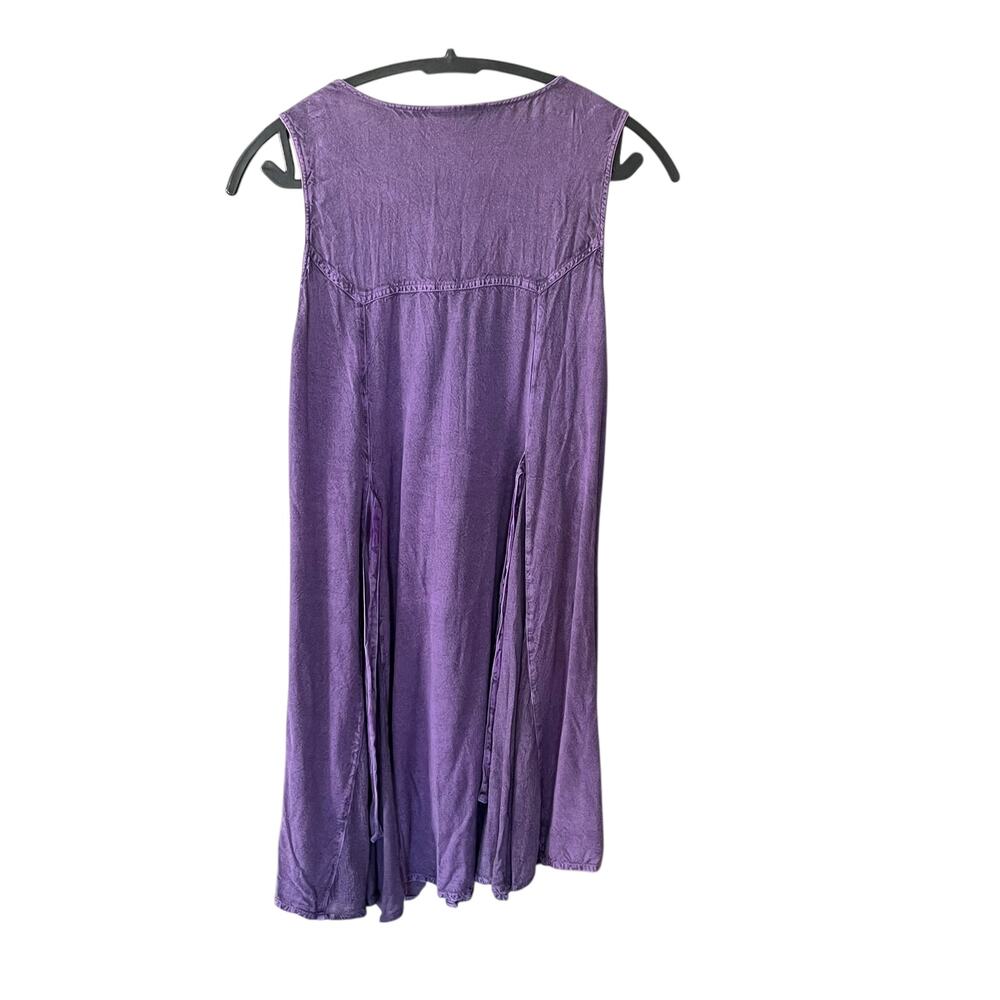 Holy Clothing Purple Boho Chic Peasant Sundress Size Large - Picture 6 of 9